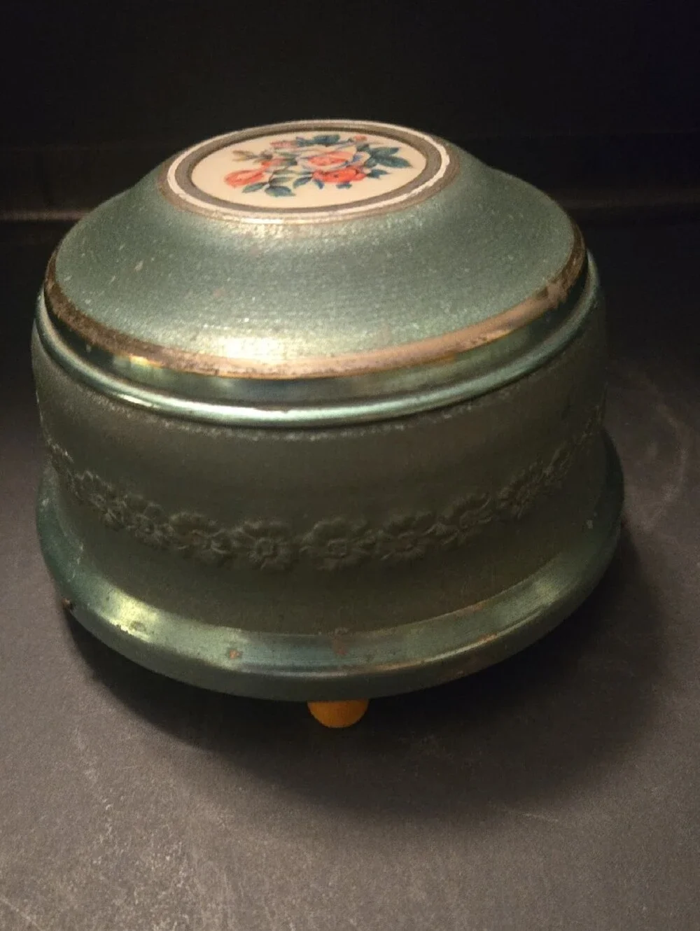 Vintage Cody Creations Musical Powder Puff Box